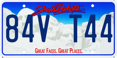SD license plate 84VT44