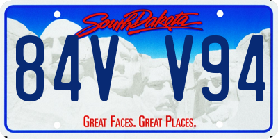 SD license plate 84VV94