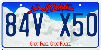 SD license plate 84VX50