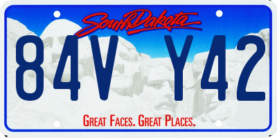 SD license plate 84VY42
