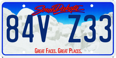 SD license plate 84VZ33