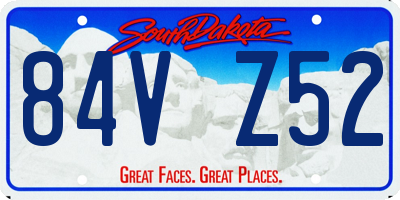 SD license plate 84VZ52
