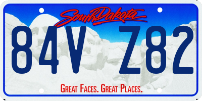 SD license plate 84VZ82