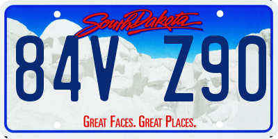 SD license plate 84VZ90