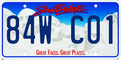SD license plate 84WC01