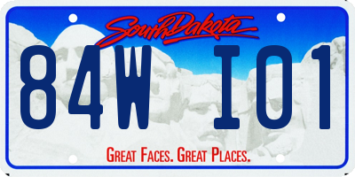 SD license plate 84WI01