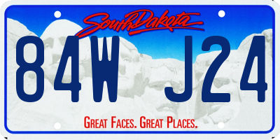 SD license plate 84WJ24