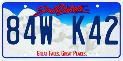 SD license plate 84WK42