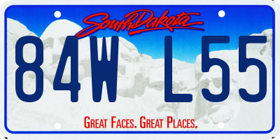 SD license plate 84WL55