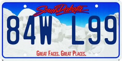 SD license plate 84WL99