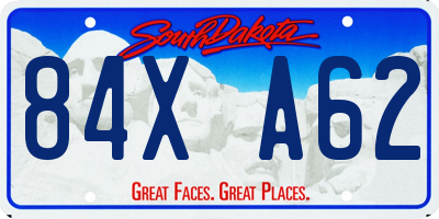 SD license plate 84XA62