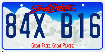 SD license plate 84XB16