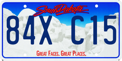 SD license plate 84XC15