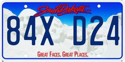 SD license plate 84XD24