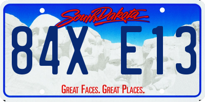 SD license plate 84XE13