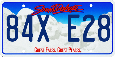 SD license plate 84XE28