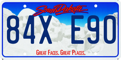SD license plate 84XE90