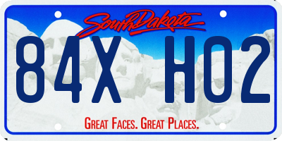SD license plate 84XH02