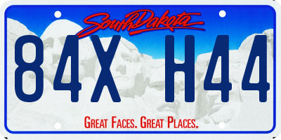 SD license plate 84XH44