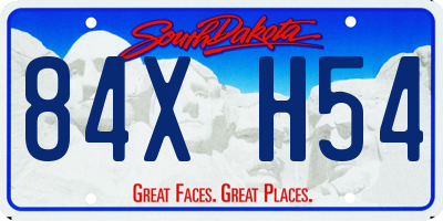 SD license plate 84XH54