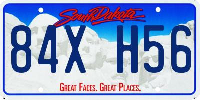 SD license plate 84XH56