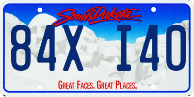 SD license plate 84XI40
