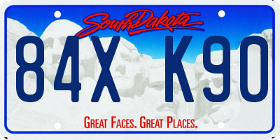 SD license plate 84XK90