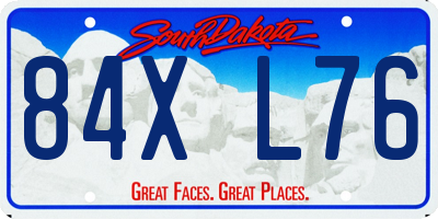 SD license plate 84XL76
