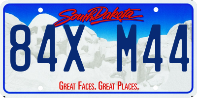 SD license plate 84XM44