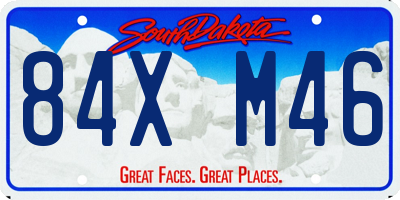 SD license plate 84XM46
