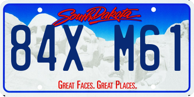 SD license plate 84XM61