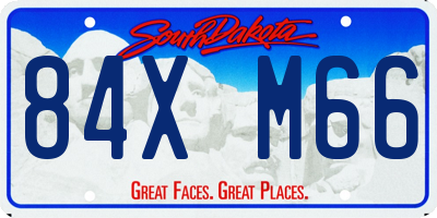 SD license plate 84XM66