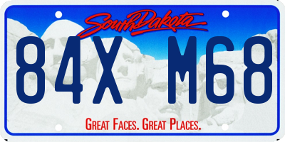 SD license plate 84XM68