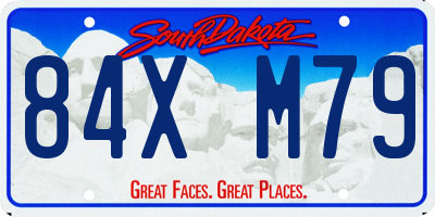 SD license plate 84XM79