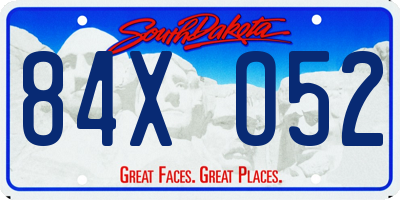 SD license plate 84XO52