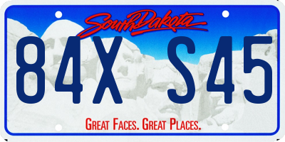SD license plate 84XS45