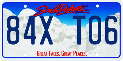 SD license plate 84XT06