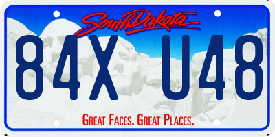 SD license plate 84XU48