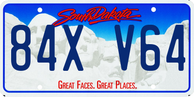 SD license plate 84XV64