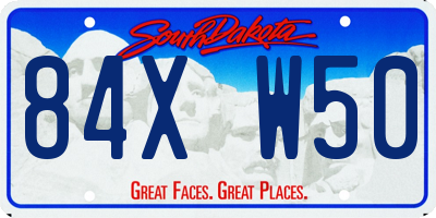 SD license plate 84XW50