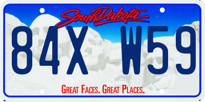 SD license plate 84XW59