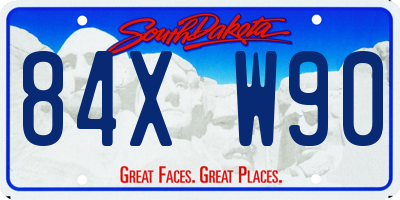 SD license plate 84XW90