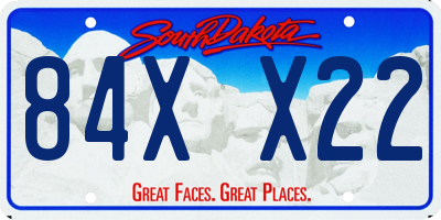 SD license plate 84XX22