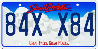 SD license plate 84XX84