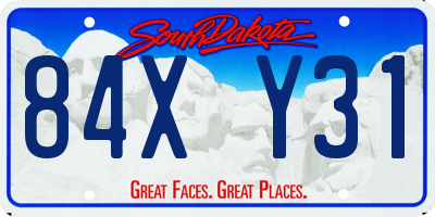SD license plate 84XY31