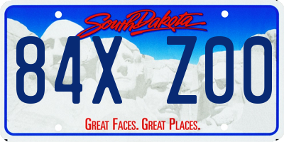 SD license plate 84XZ00
