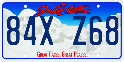 SD license plate 84XZ68