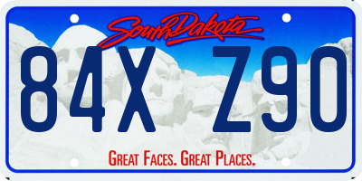 SD license plate 84XZ90