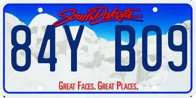 SD license plate 84YB09