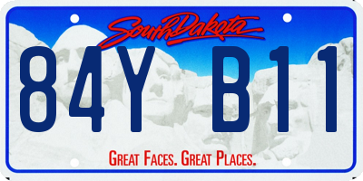 SD license plate 84YB11